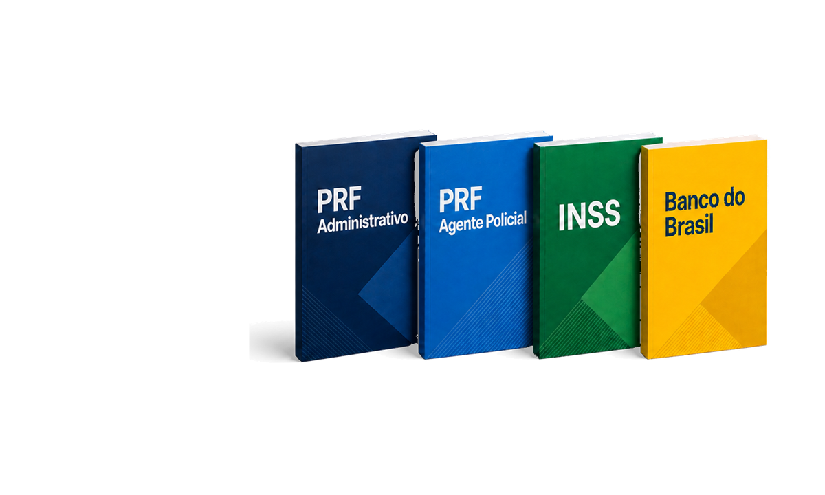 Apostilas PRF Administrativo, PRF Agente Policial, INSS e Banco do Brasil