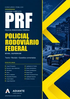 Capa atual PRF Policial Rodoviário Federal, nível superior, Adiante Concursos