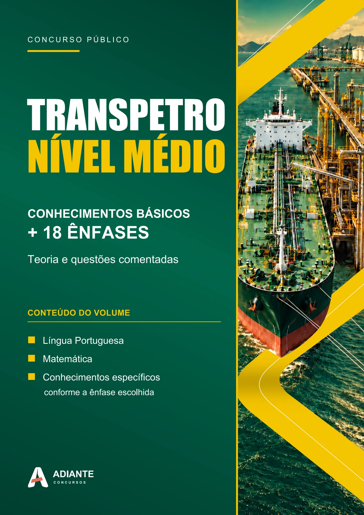 Capa da Apostila Transpetro: conhecimentos básicos e 18 ênfases